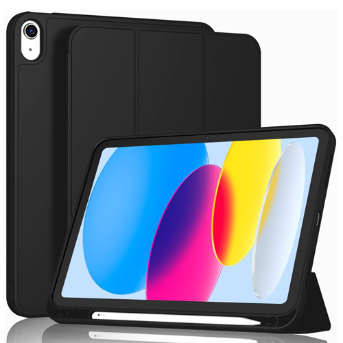 COTEetCI Flip Cover Liquid Silicone Pen Slot iPad 10th (2022)