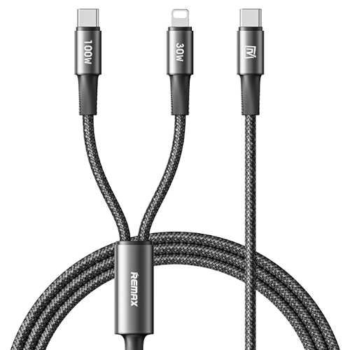 Remax CB25 100W Fast Charging Cable with Dual Type-C and Lightning